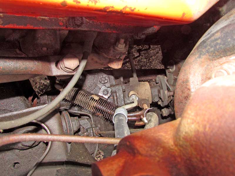 Here is the power steering gearbox. This is an older vehicle, most modern vehicles have rack and pinions. The function is the same.