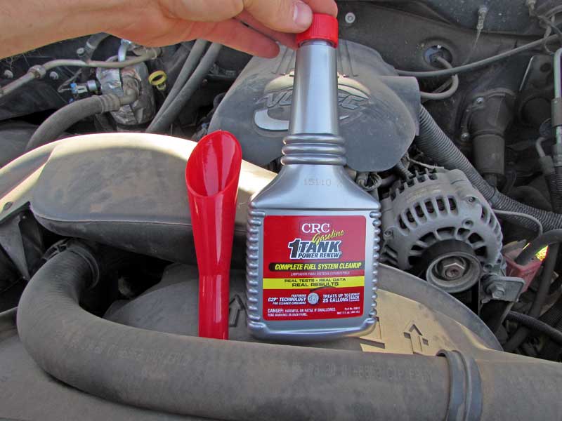 Inside the box is the bottle and a small funnel.